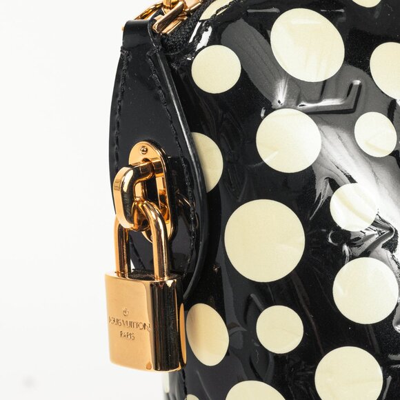 Louis Vuitton x Yayoi Kusama Lockit MM Infini Noir Monogram Vernis Dots Tote - Picture 11 of 14